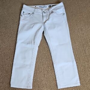 Miss Me White Capri Jeans